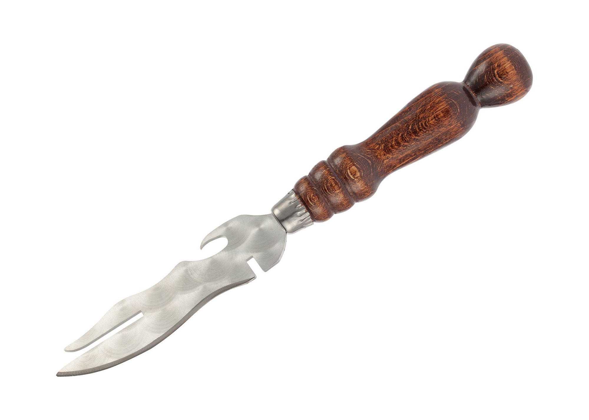 Нож-вилка для шашлыка с деревянной ручкой   с доставкой .
